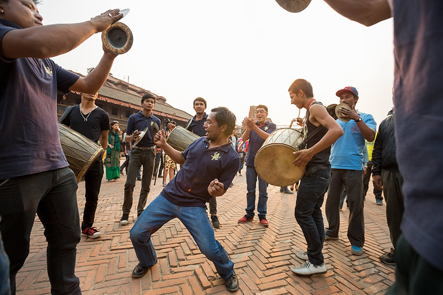 Dancing during the festival